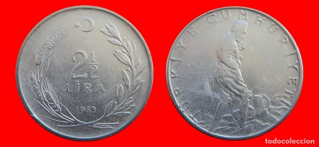 Monedas antiguas de Europa: 2 1/2 LIRA 1963 TURQUIA-155193