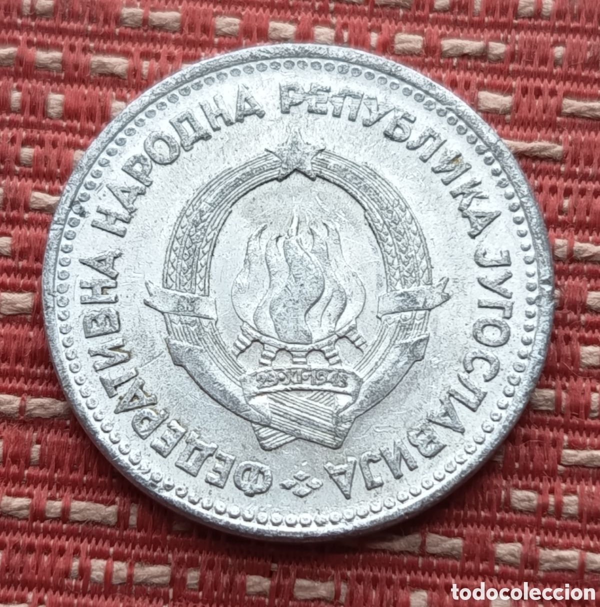 Monedas antiguas de Europa: Yugoslavia 5 Dinares 1953 Aluminio