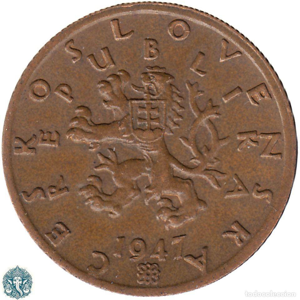Monedas antiguas de Europa: CHECOSLOVAQUIA 50 Hellers 1947 KM#21