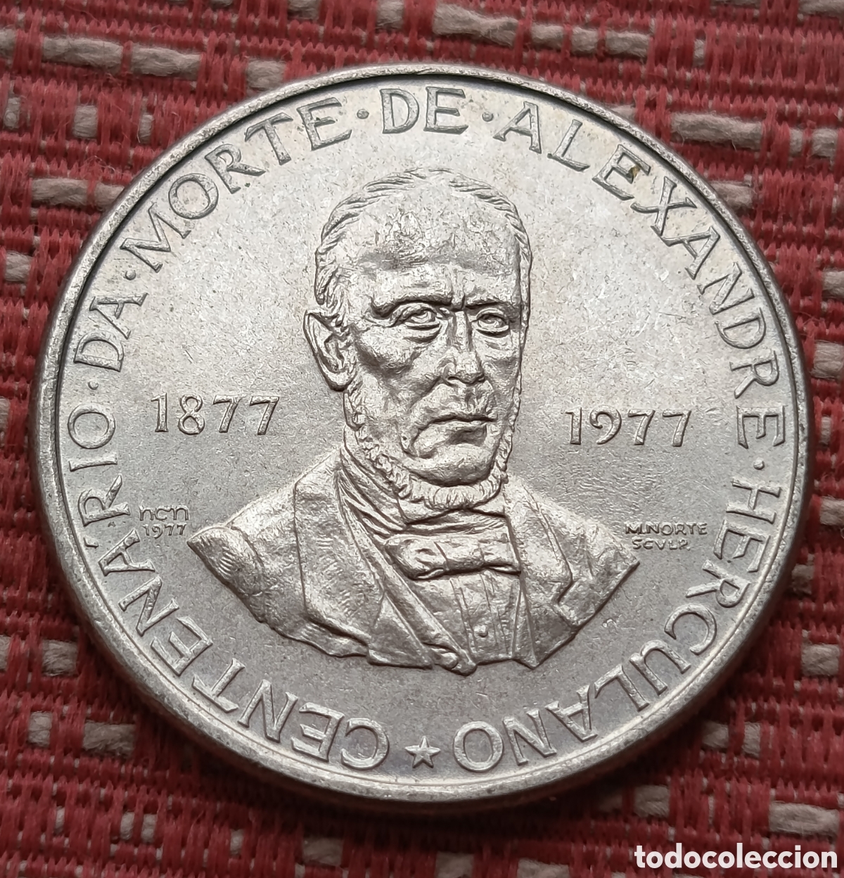 Monedas antiguas de Europa: Portugal 5 Escudos 100 Aniversario Fallecimiento 1977
