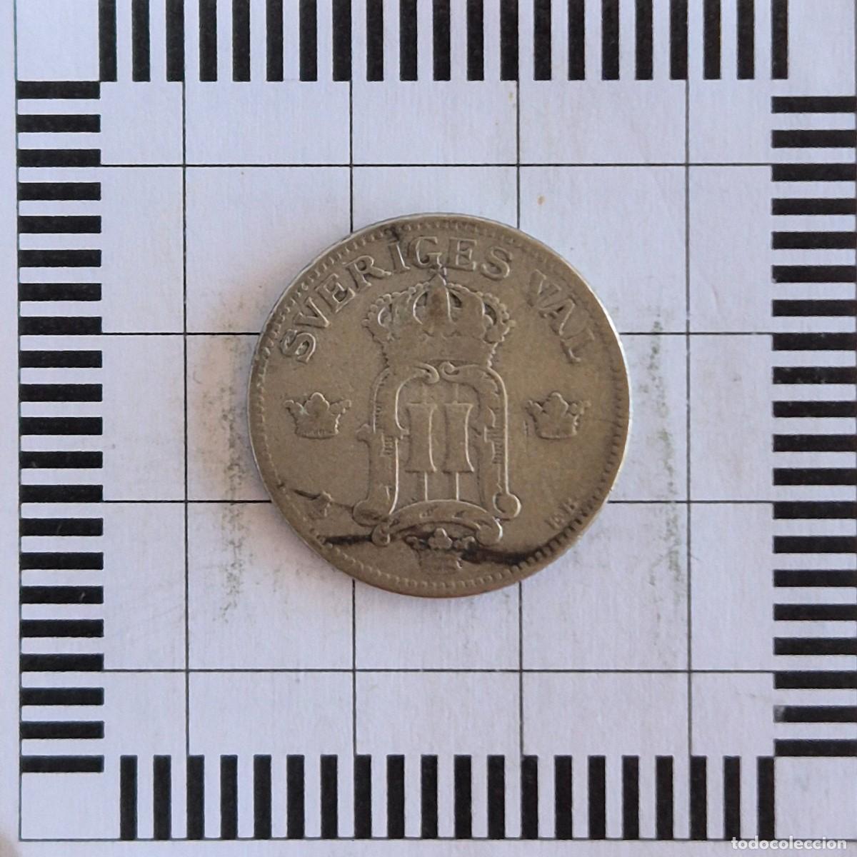 Moedas antigas da Europa: 50 ORE, SUECIA. OSCAR II, 1907. (KM#771).