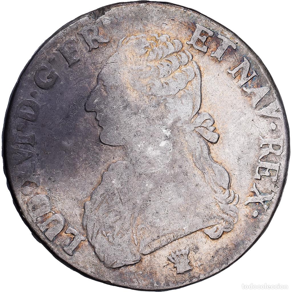 Monedas antiguas de Europa: [#1203179] Francia, Louis XVI, Ecu aux branches d'olivier, 1791, Limoges, Plata, BC+