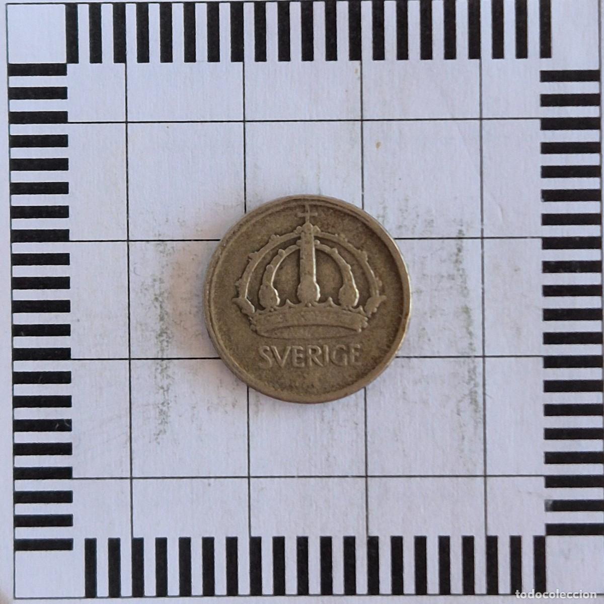 Moedas antigas da Europa: 25 ORE, SUECIA. GUSTAVO V, 1944. (KM#816).