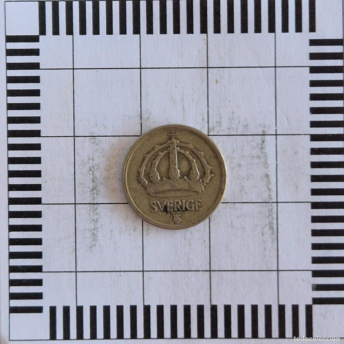 Moedas antigas da Europa: 10 ORE, SUECIA. GUSTAVO V, 1945. (KM#816).