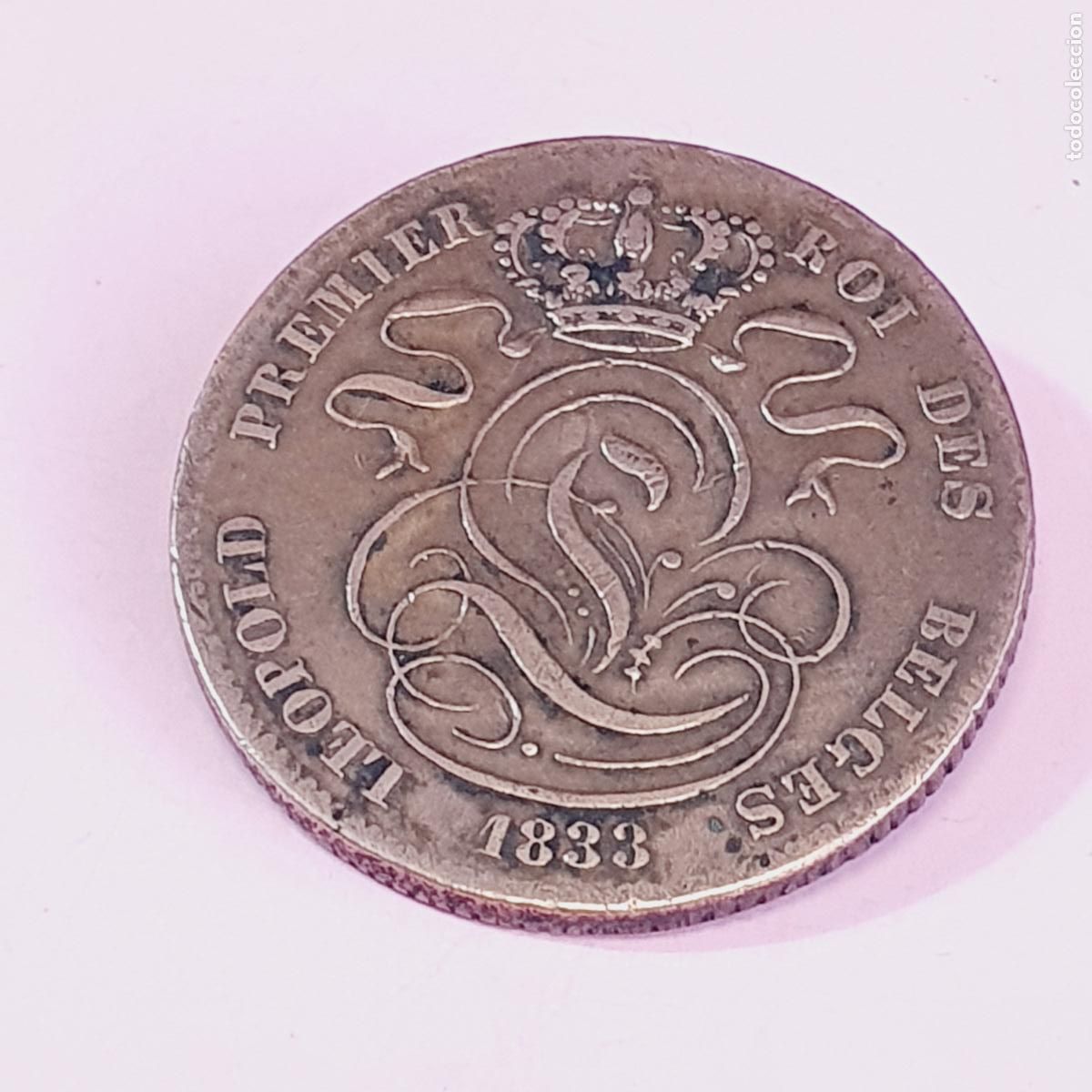 Monedas antiguas de Europa: MONEDA-B&Eacute;LGICA-LEOPOLDO I REY DE LOS BELGAS-1833-3R A&Ntilde;O DE REINADO-VER FOTOGRAF&Iacute;AS