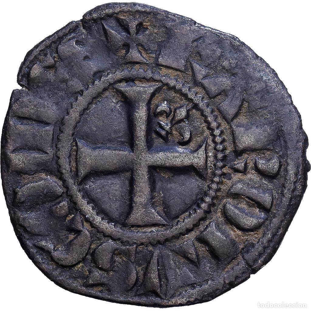 Monedas antiguas de Europa: [#1203235] County of Anjou, Charles de Valois, Obol, 1290-1319, Angers, Vell&oacute;n, MBC