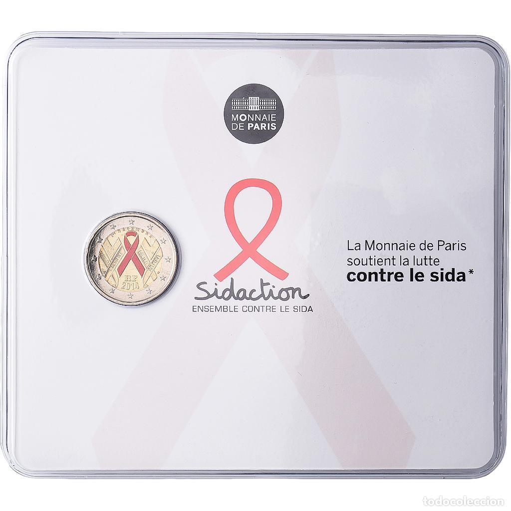 Monedas antiguas de Europa: [#1546827] Francia, 2 Euro, Sidaction, 2014, MDP, Bimet&aacute;lico, FDC