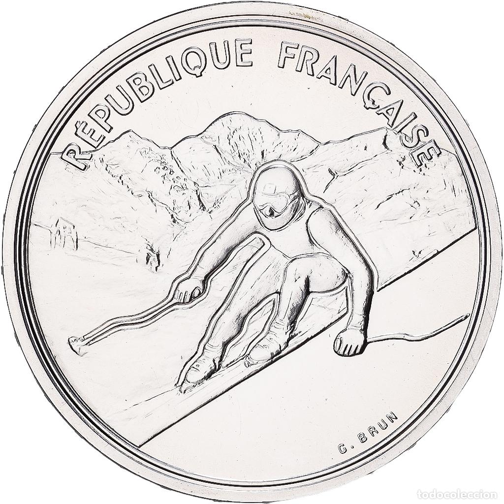 Monedas antiguas de Europa: [#1547008] Francia, 100 Francs, 1992 Olympics, Albertville, Alpine Skiing, 1989, MDP