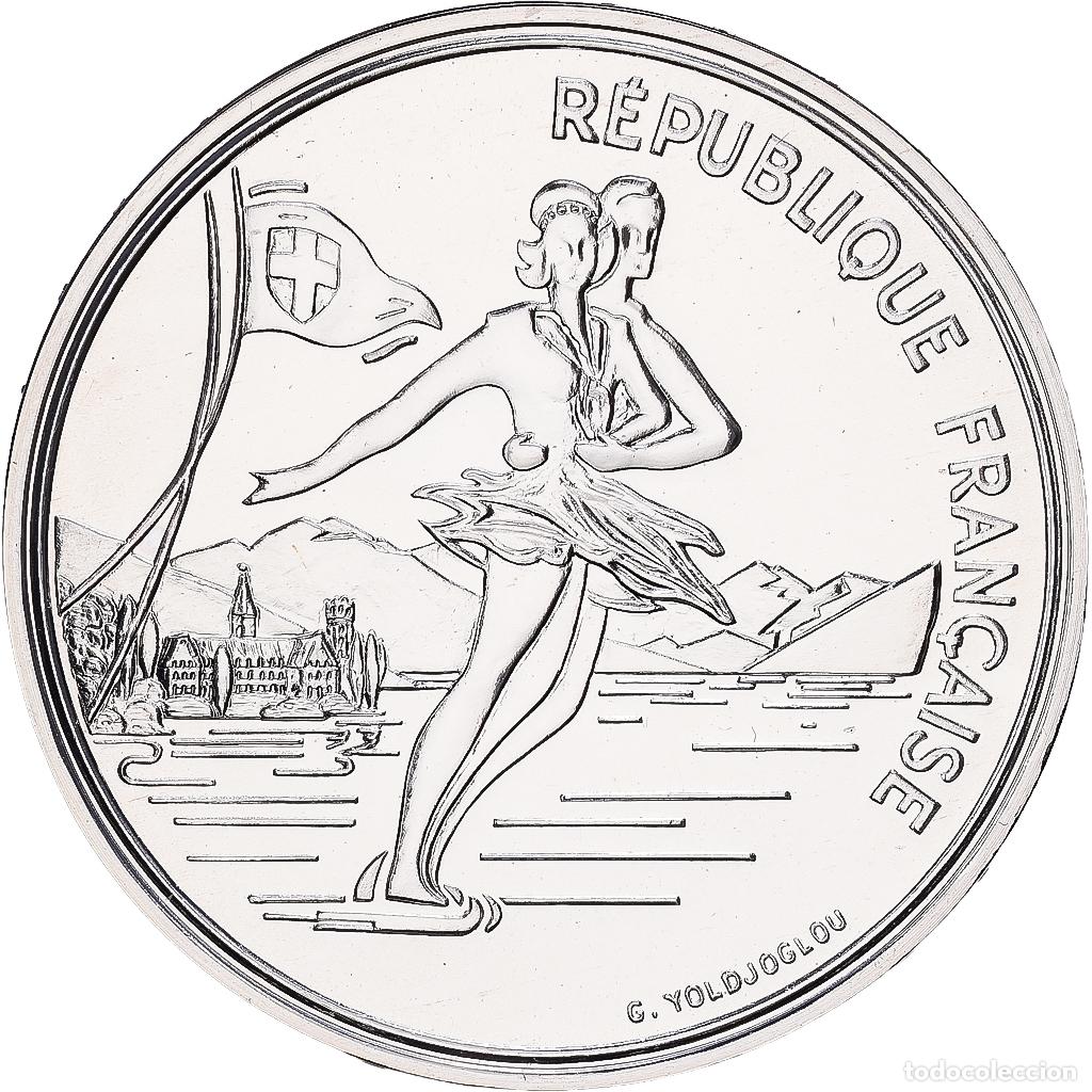 Monedas antiguas de Europa: [#1547009] Francia, 100 Francs, 1992 Olympics, Albertville, Ice Skating, 1989, MDP, ESSAI