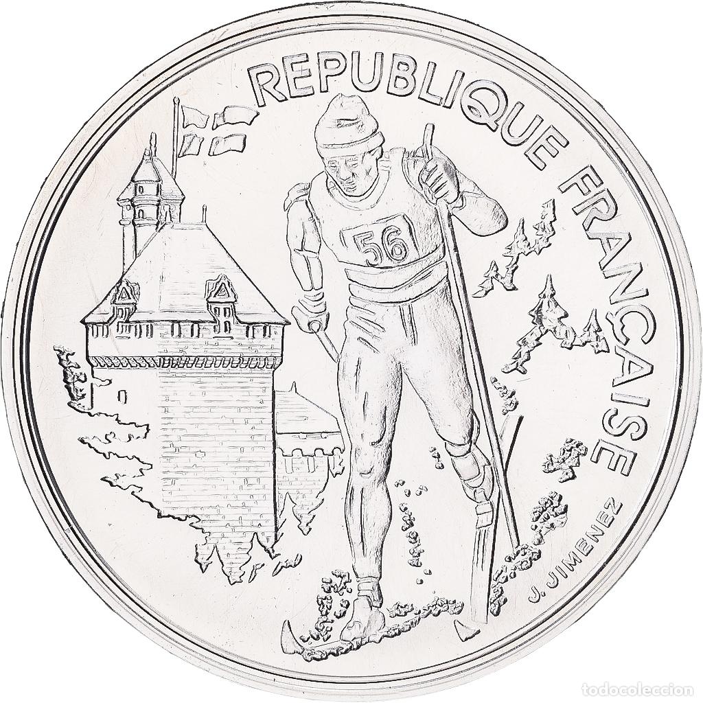 Monedas antiguas de Europa: [#1547012] Francia, 100 Francs, 1992 Olympics, Albertville, Cross-country Skiing, 1991