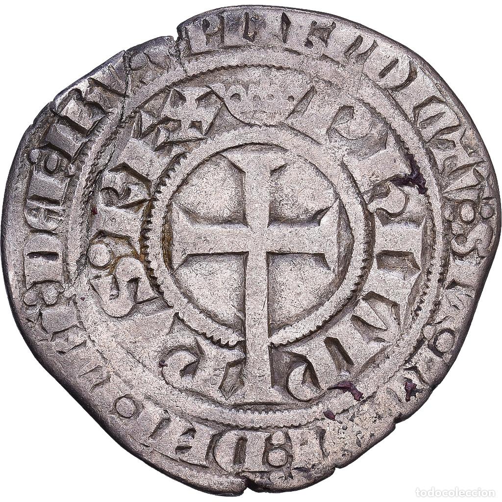 Monedas antiguas de Europa: [#1203211] Francia, Philippe VI, Gros &agrave; la queue, 1348, Vell&oacute;n, BC+