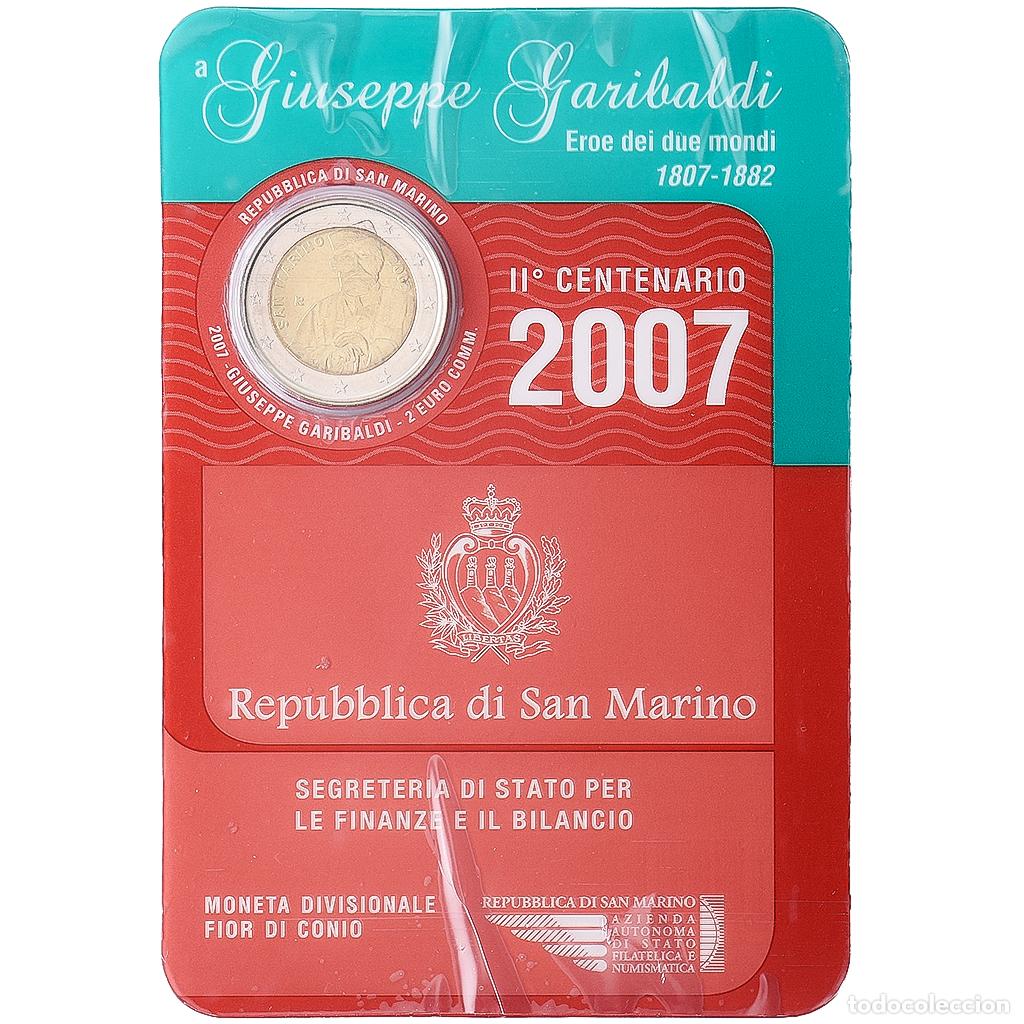 Monedas antiguas de Europa: [#1546607] San Marino, 2 Euro, Giuseppe Garibaldi, 2007, Rome, Bimet&aacute;lico, FDC, KM:481