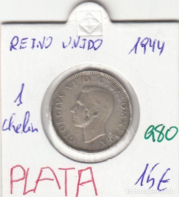 Monnaies anciennes de Europe: CR0980 MONEDA REINO UNIDO 1 CHELIN 1944 PLATA
