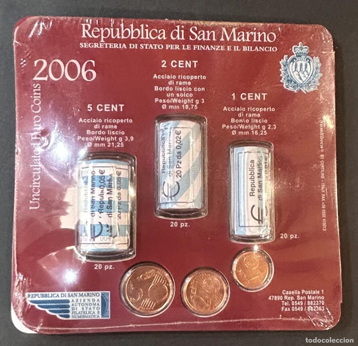 Alte M&uuml;nzen aus Europa: CRC0064 CARTERA SAN MARINO CENTIMOS 5, 2 Y 1