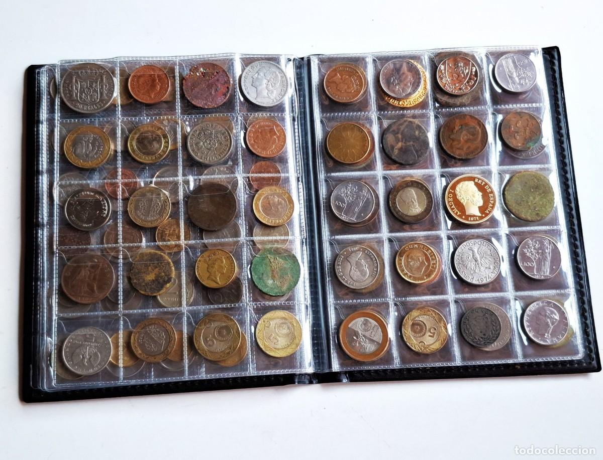 Monete antiche di Europa: ALBUM CON MAS DE 250 MONEDAS VARIAS DEL MUNDO SIN DETERMINAR - VER IMAGENES