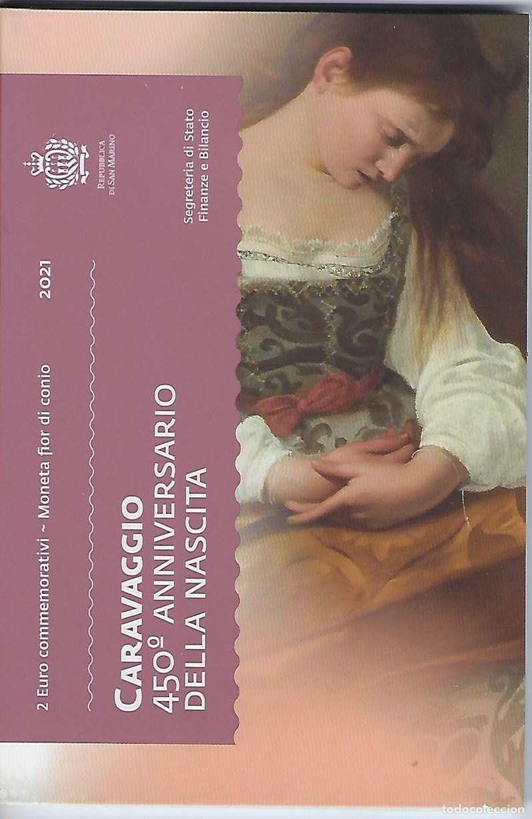 Alte M&uuml;nzen aus Europa: CREXP230 CARTERA SAN MARINO 2021 450&ordm; CARAVAGGIO NUEVA