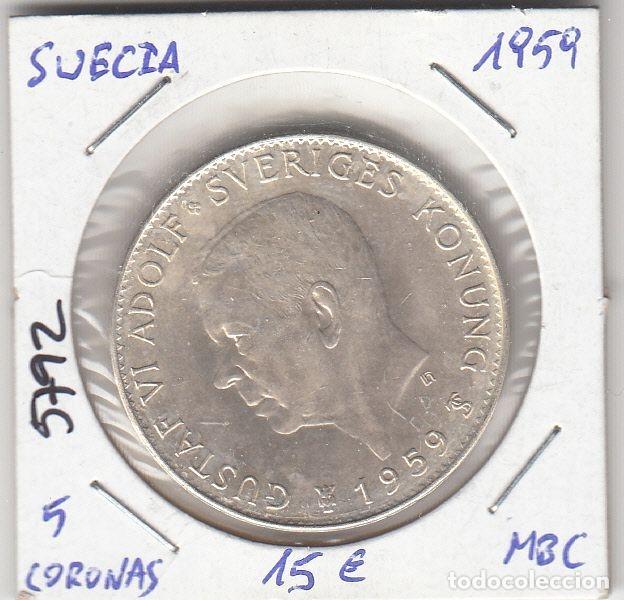 Alte M&uuml;nzen aus Europa: E5792 MONEDAS SUECIA 5 CORONAS 1959 MBC PLATA