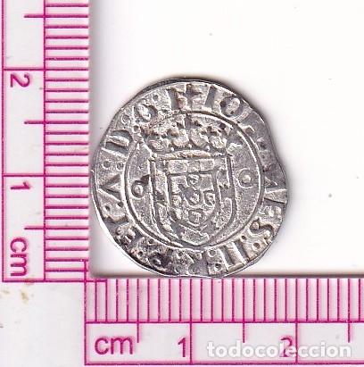 Alte M&uuml;nzen aus Europa: CR2472 MONEDA PORTUGAL JOAO II 1481-1491 1 VINTEM PLATA 1,9 GR BRILLO ORIGINAL