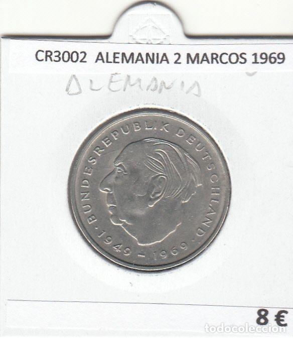 Alte M&uuml;nzen aus Europa: CR3002 MONEDA ALEMANIA 2 MARCOS 1969 BC
