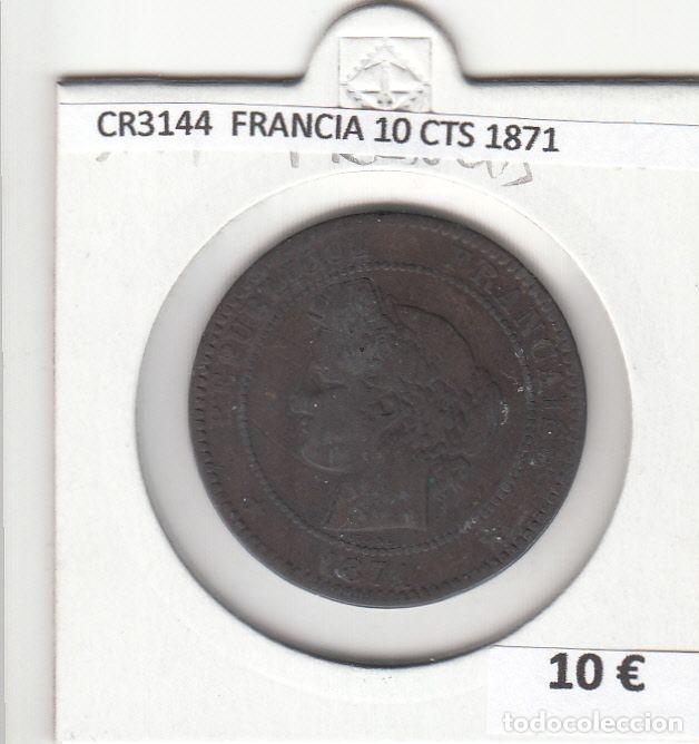 Monedas antiguas de Europa: CR3144 MONEDA FRANCIA 10 CENTIMOS 1871 MBC