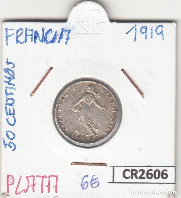 Monedas antiguas de Europa: CR2606 MONEDA FRANCIA 50 CENTIMOS 1919 PLATA MBC