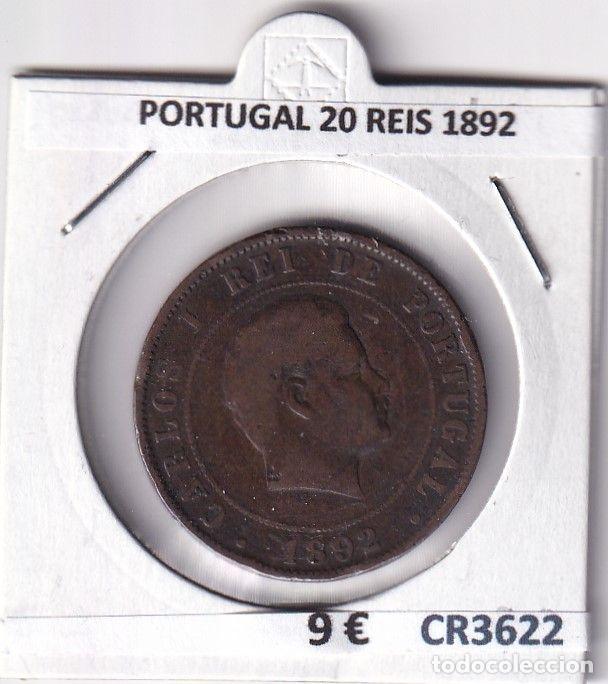 Monnaies anciennes de Europe: CR3622 MONEDA PORTUGAL 20 REIS 1892