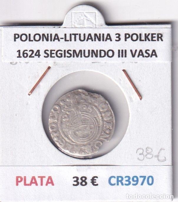 Old Coins of Europe: CR3970 MONEDA POLONIA-LITUANIA 3 POLKER 1624 SEGISMUNDO III VASA PLATA