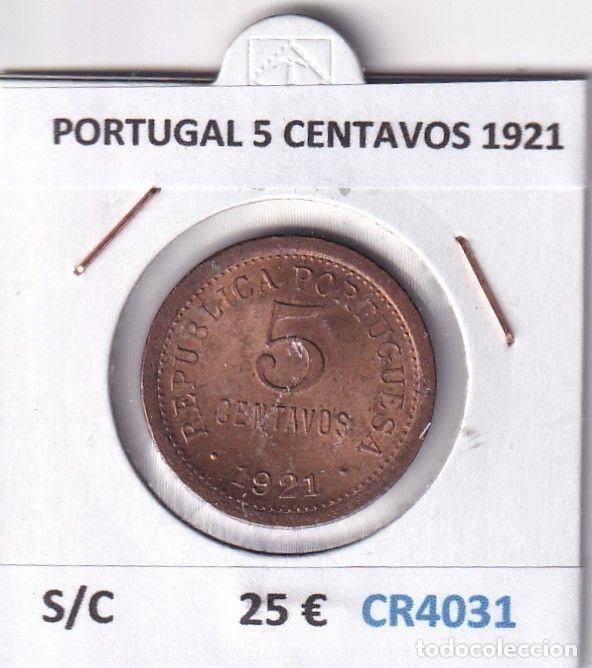 Old Coins of Europe: CR4031 MONEDA PORTUGAL 5 CENTAVOS 1921 SIN CIRCULAR