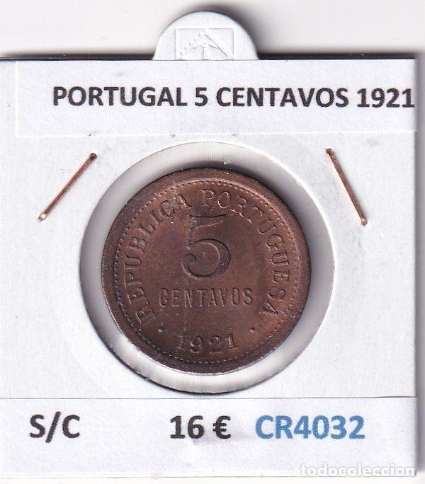 Old Coins of Europe: CR4032 MONEDA PORTUGAL 5 CENTAVOS 1921 SIN CIRCULAR