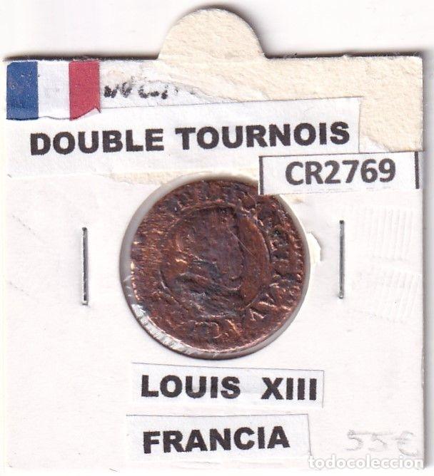 Old Coins of Europe: CR2769 MONEDA FRANCIA DOBLE TOURNOIS LUIS XIII 1613