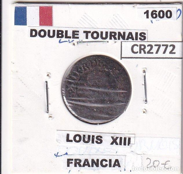 Monedas antiguas de Europa: CR2772 MONEDA FRANCIA DOBLE TOURNOIS LUIS XIII 1600