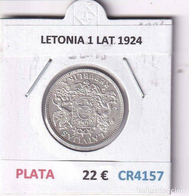 Monnaies anciennes de Europe: CR4157 MONEDA LETONIA 1 LATI 1924 PLATA