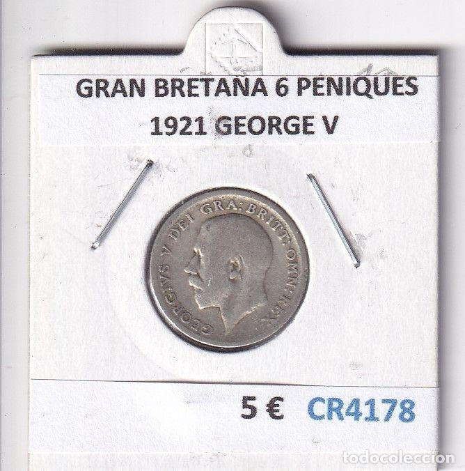 Monnaies anciennes de Europe: CR4178 MONEDA GRAN BRETA&Ntilde;A 6 PENIQUES 1921 GEORGE V