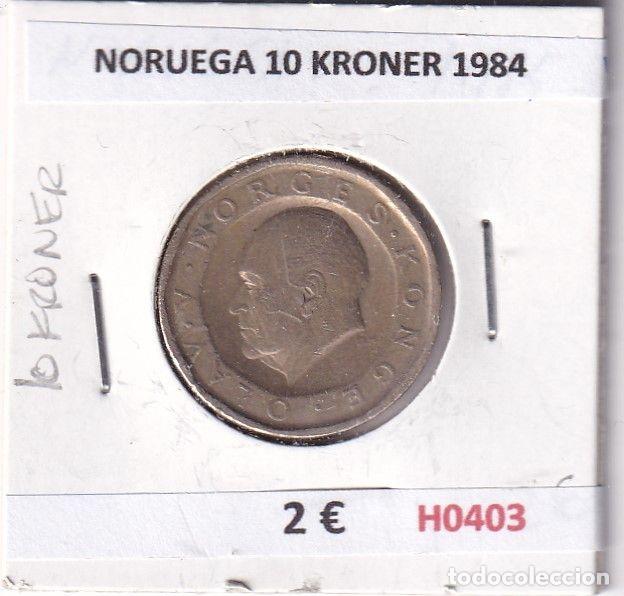 Monnaies anciennes de Europe: H0403 MONEDA NORUEGA 10 KRONER 1984