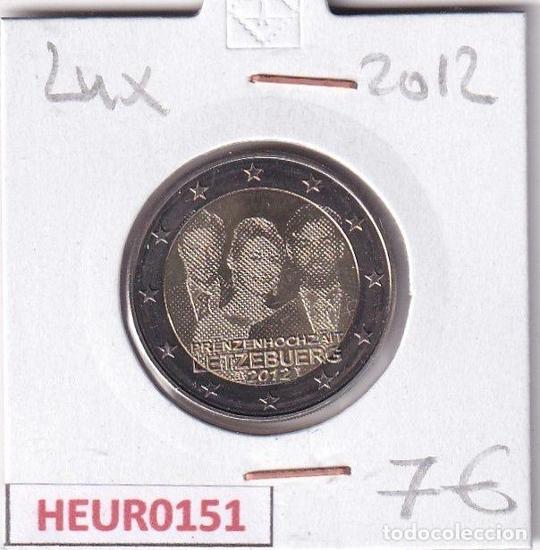 Moedas antigas da Europa: HEUR0151 MONEDA LUXEMBURGO 2 EUROS 2012 (Boda Real)