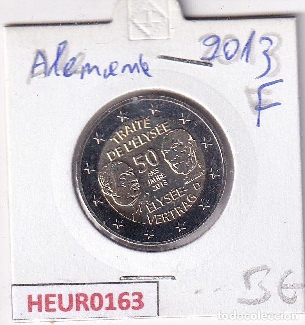 Moedas antigas da Europa: HEUR0163 MONEDA ALEMANIA 2 EUROS 2013 Letra F (Tratado del Eliseo)
