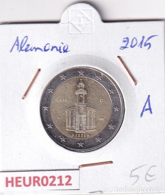 Moedas antigas da Europa: HEUR0212 MONEDA ALEMANIA 2 EUROS 2015 Letra A (Estados federados)