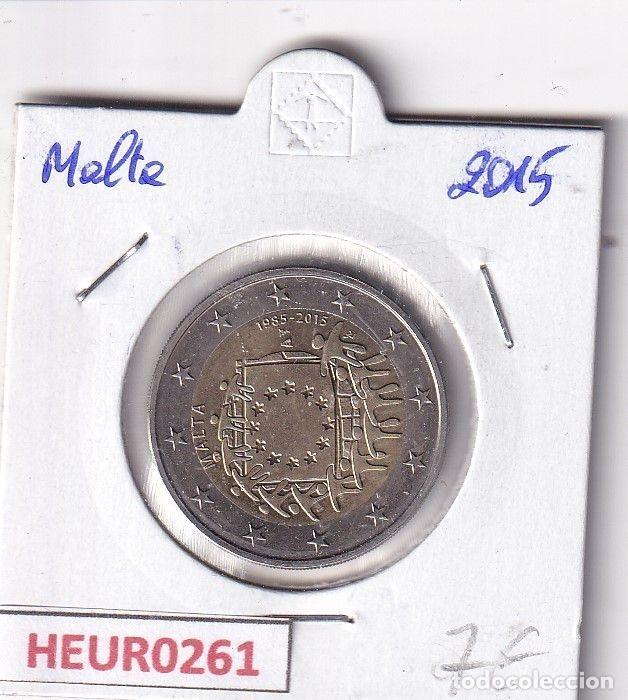 Old Coins of Europe: HEUR0261 MONEDA MALTA 2 EUROS 2015 (Bandera europea)