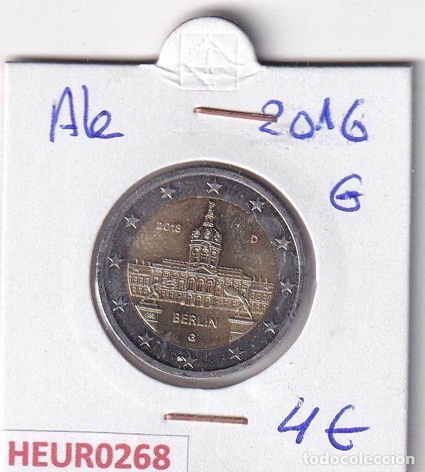 Monnaies anciennes de Europe: HEUR0268 MONEDA ALEMANIA 2 EUROS 2016 Letra G