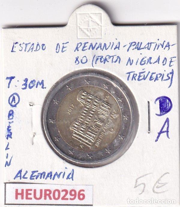Monnaies anciennes de Europe: HEUR0296 MONEDA ALEMANIA 2 EUROS 2017 Letra A