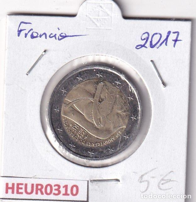 Monnaies anciennes de Europe: HEUR0310 MONEDA FRANCIA 2 EUROS 2017 (Lazo rosa contra el c&aacute;ncer)