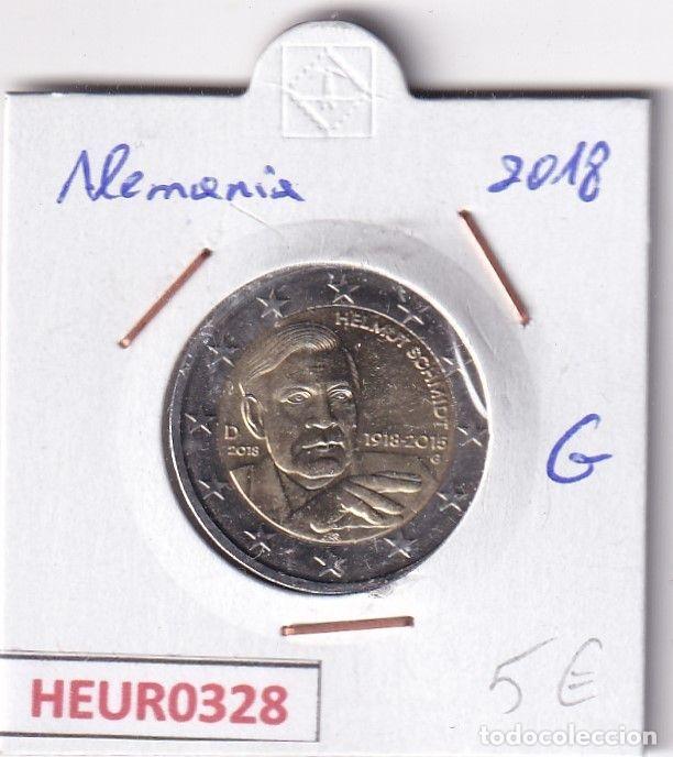 Alte M&uuml;nzen aus Europa: HEUR0328 MONEDA ALEMANIA 2 EUROS 2018 Letra G (Helmut Schmidt)