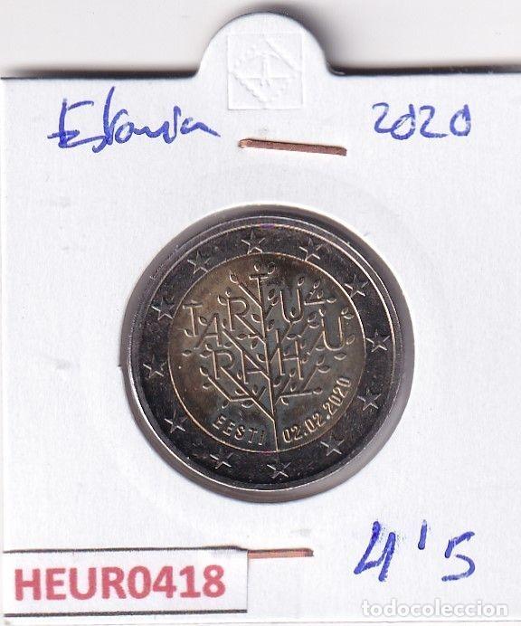 Moedas antigas da Europa: HEUR0418 MONEDA ESTONIA 2 EUROS 2020 (Tratado de paz de Tartu)
