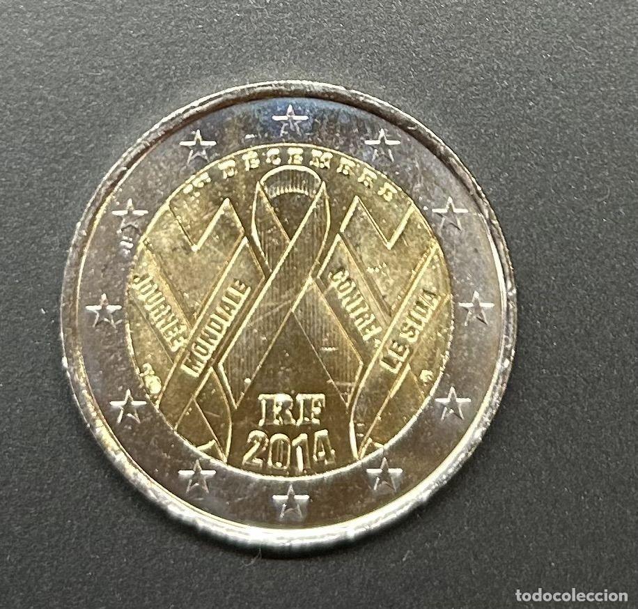 Monnaies anciennes de Europe: HEUR0199 MONEDA FRANCIA 2 EUROS 2014 (Lucha contra el SIDA)