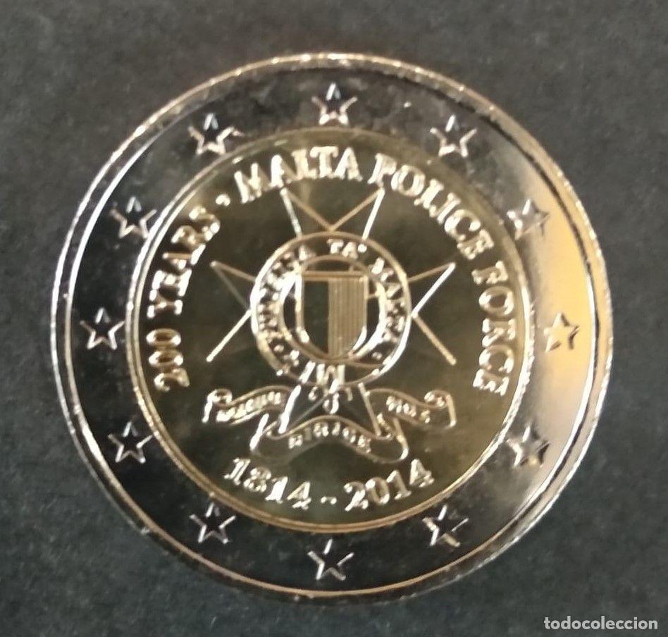 Monnaies anciennes de Europe: HEUR0208 MONEDA MALTA 2 EUROS 2014 (200 a&ntilde;os polic&iacute;a de Malta)