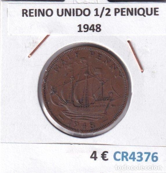 Moedas antigas da Europa: CR4376 MONEDA REINO UNIDO 1/2 PENIQUE 1948
