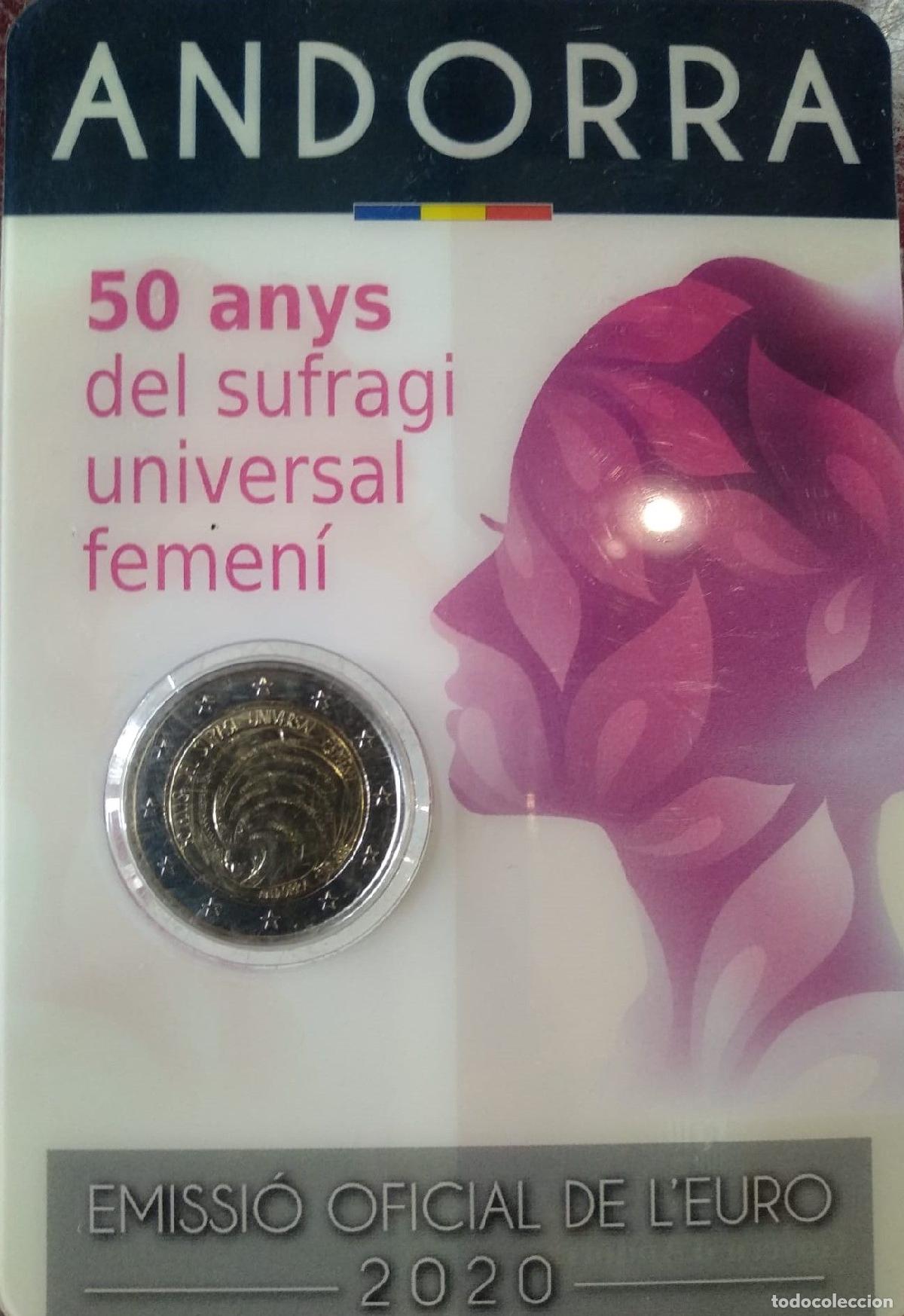 Monete antiche di Europa: HEUR0615 MONEDA ANDORRA 2 EUROS 2020 (Sufragio femenino) COIN CARD