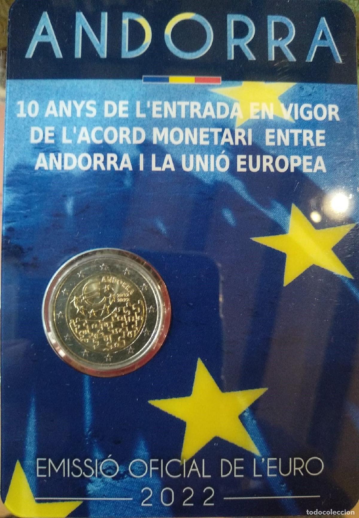 Monete antiche di Europa: HEUR0621 MONEDA ANDORRA 2 EUROS 2022 (Acuerdo monetario) COIN CARD
