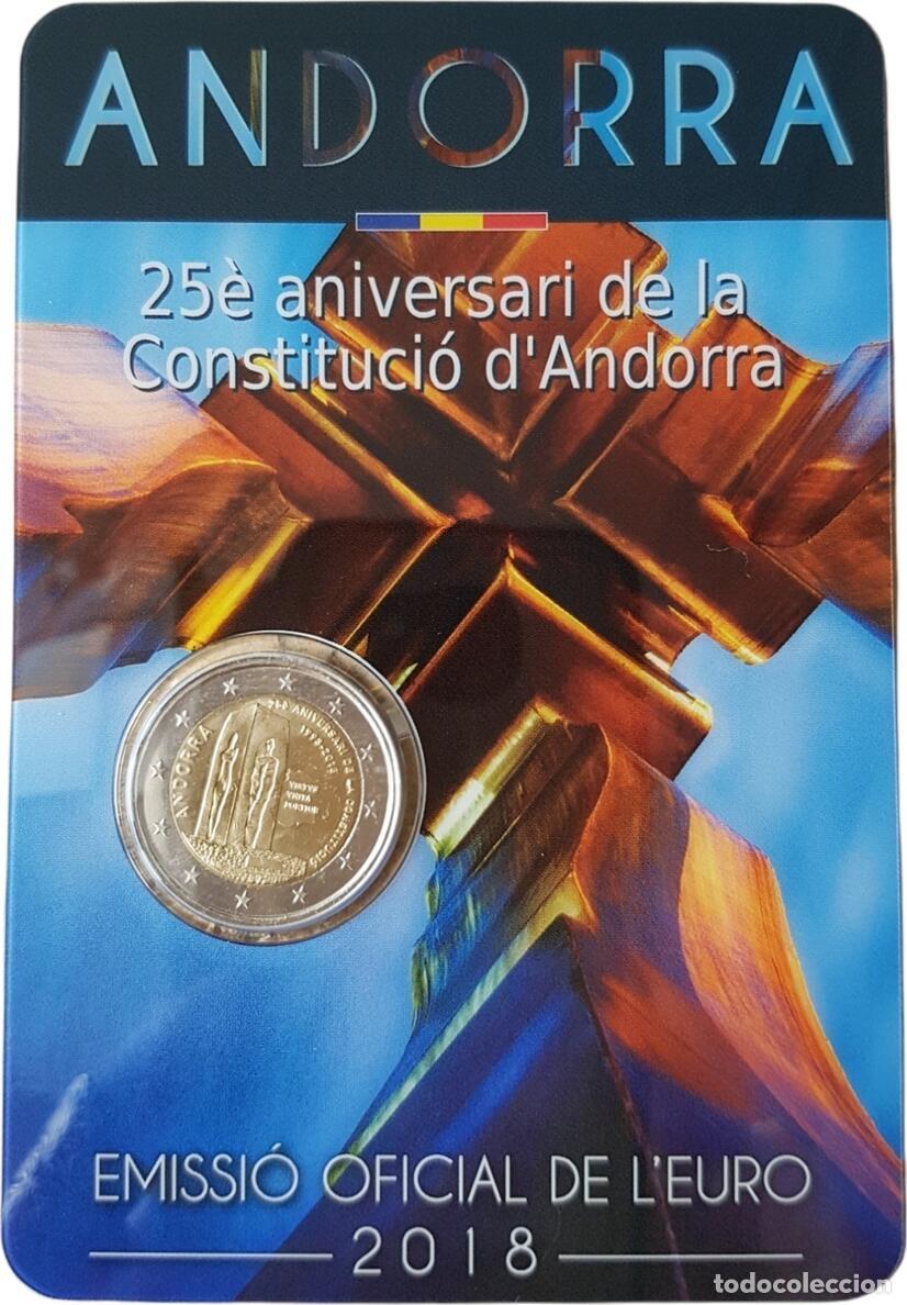 Monete antiche di Europa: HEUR0627 MONEDA ANDORRA 2 EUROS 2018 (Constituci&oacute;n de Andorra) COIN CARD