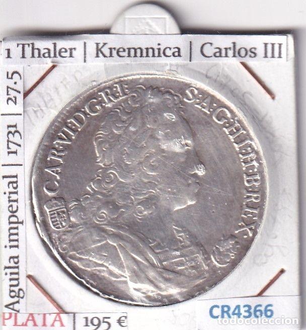 Monnaies anciennes de Europe: CR4366 MONEDA 1 THALER HUNGRIA CARLOS III 1731